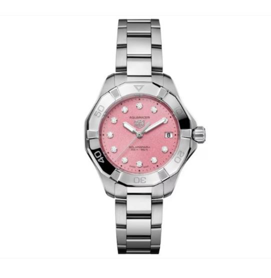 TAG HEUER AQUARACER 34MM PINK DIA DIAL BRACELET