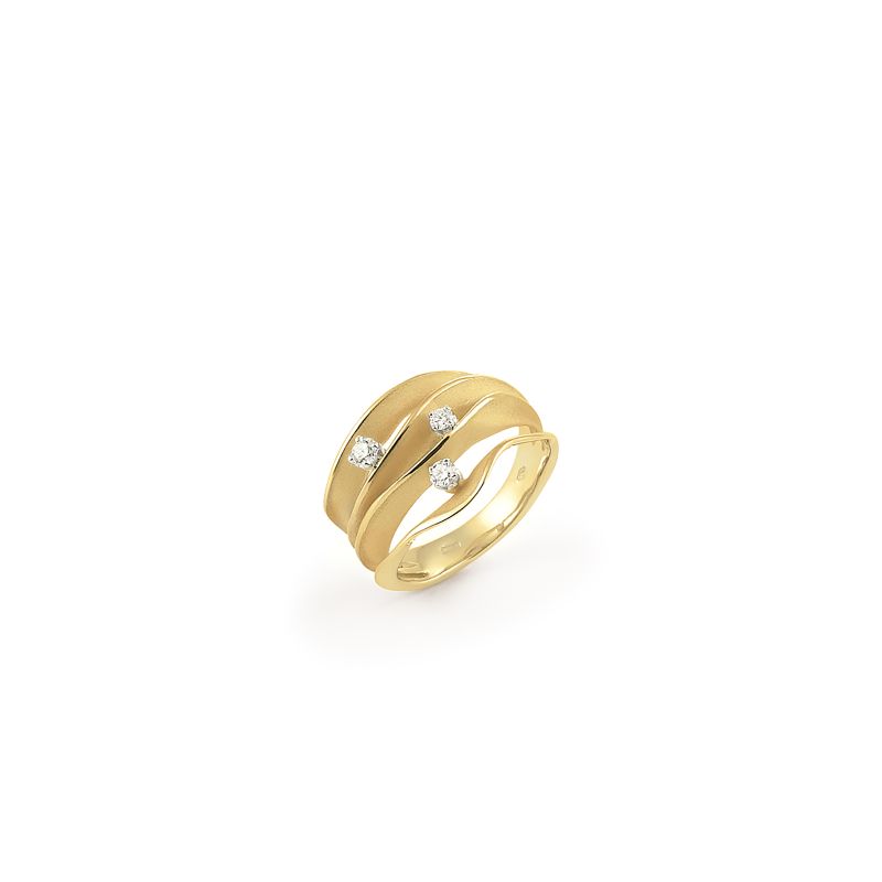 Annamaria Cammilli 18K Yellow Sunrise Gold Dune Diamond Ring