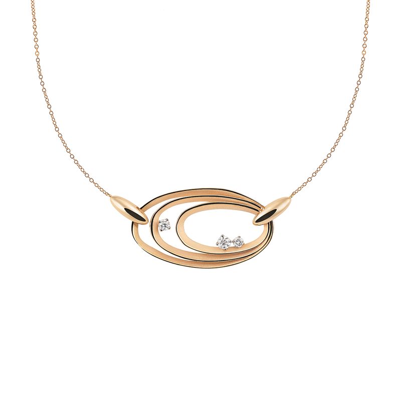 Annamaria Cammilli 18K Orange Apricot Gold Dune Chic Diamond Necklace