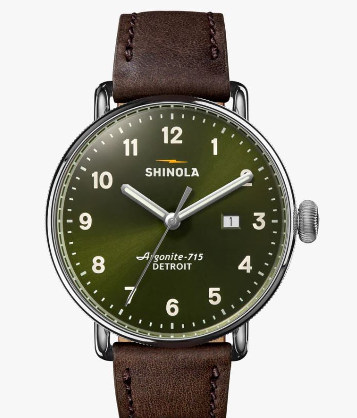 Canfield Watch, 43mm Calfskin Strap