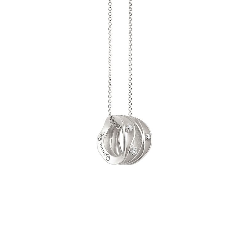 Annamaria Cammilli 18K White Ice Gold Dune Diamond Necklace