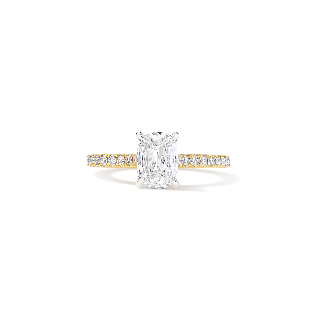 Henri Daussi 18K Yellow and White Gold Diamond Ring - YAAG344