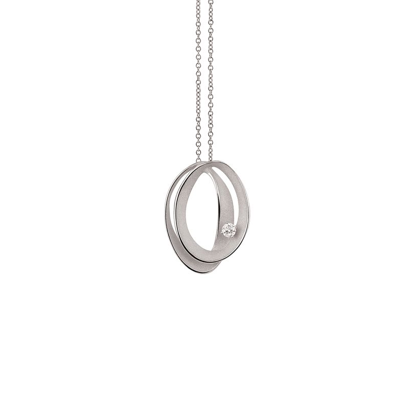 Annamaria Cammilli 18K White Ice Gold Dune Diamond Necklace