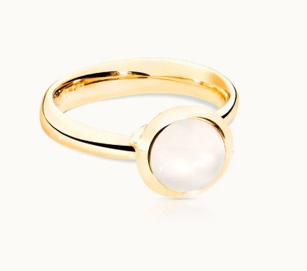 18Y T.COMOLLI 1.80CT SAND MOONSTONE BOUTON RING - 3674