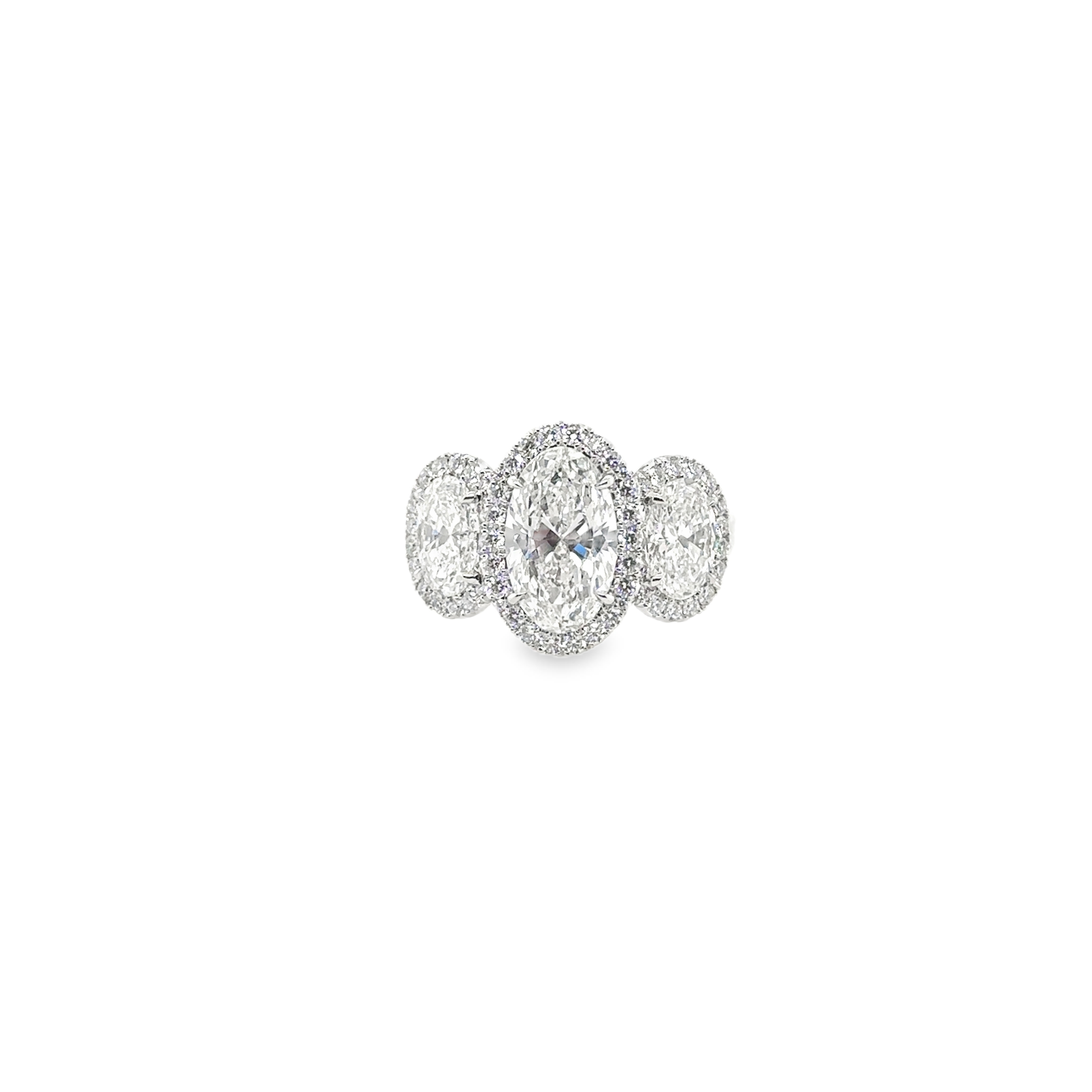 Platinum Three-Stone Diamond Ring - J-242SP/PLT14191