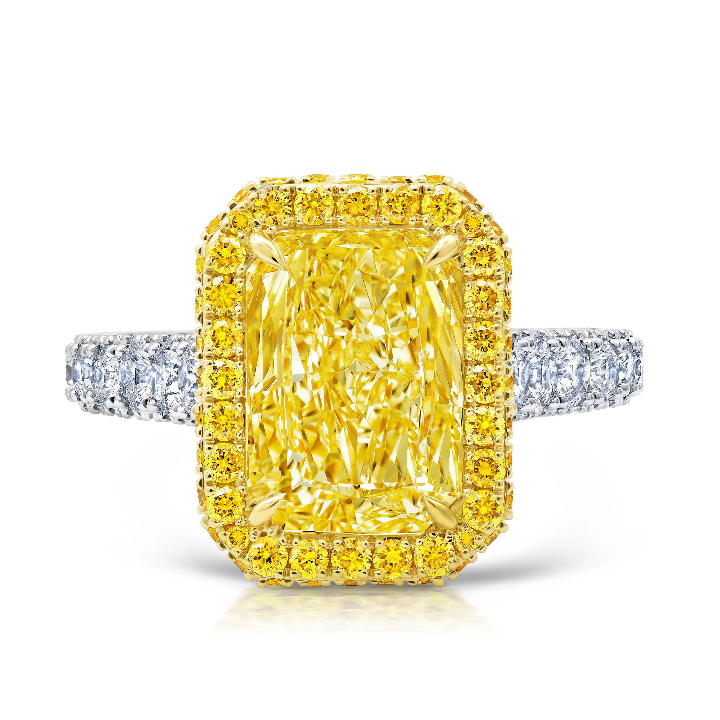 Platinum and 18K Yellow Gold Diamond Halo Ring - J-226SP/PT18KY14507