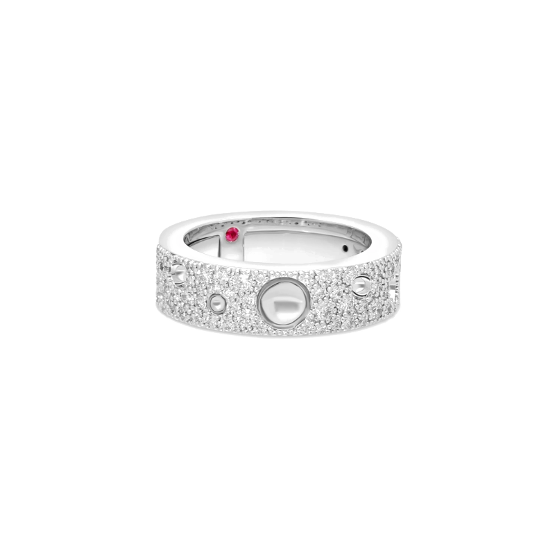 Roberto Coin 18K White Gold Pois Mio Diamond Ring