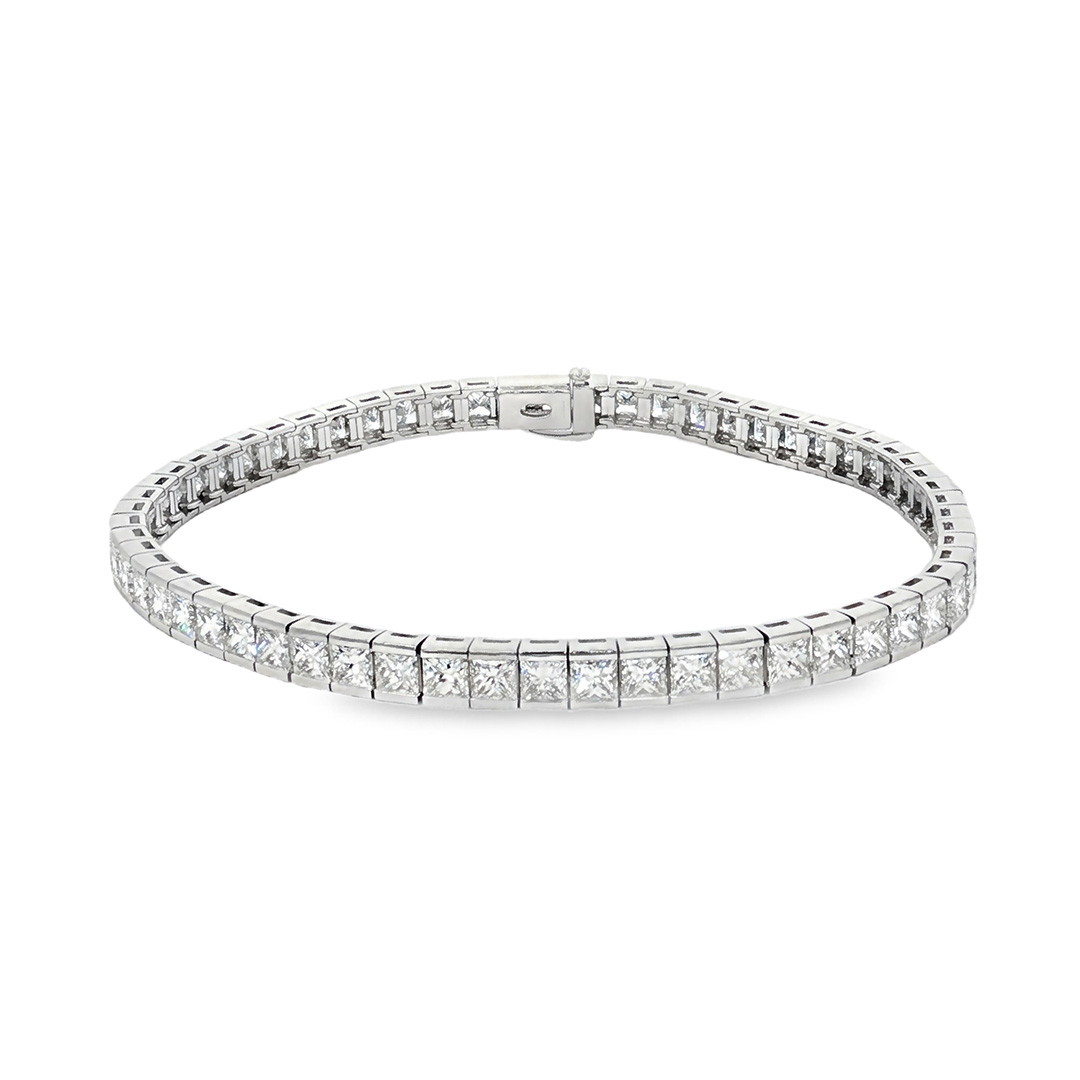 TIVOL Platinum and 18K White Gold Diamond Tennis Bracelet - 4388
