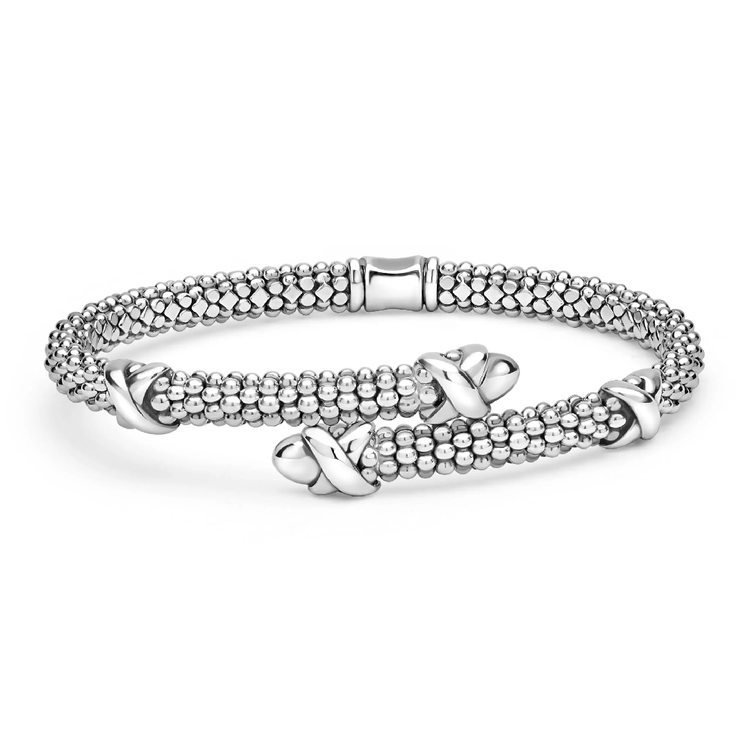 LAGOS Sterling Silver Embrace Caviar Bypass Bracelet