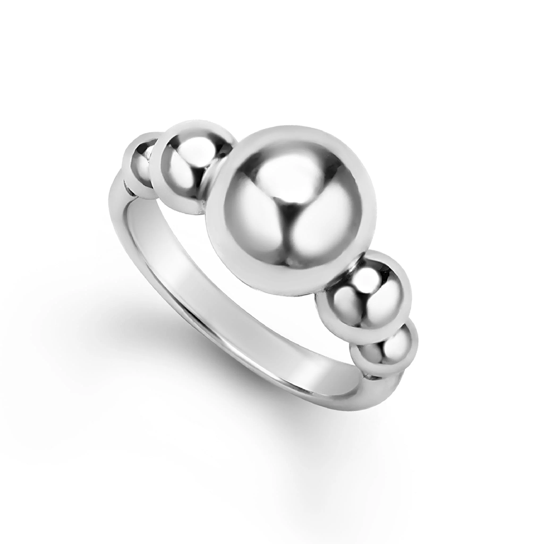 LAGOS Sterling Silver Caviar Bubbly Beaded Ring