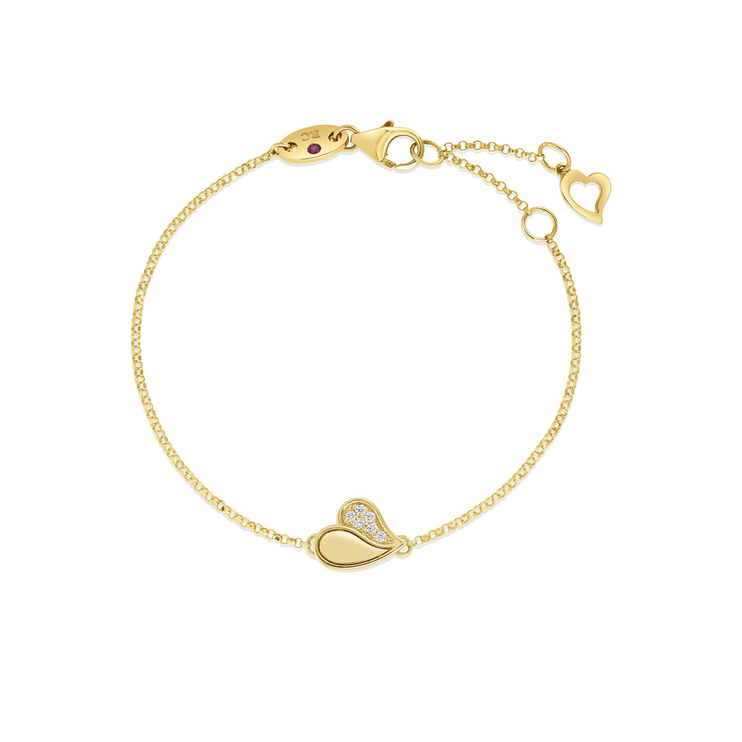 Roberto Coin 18K Yellow Gold Amorino Diamond Bracelet