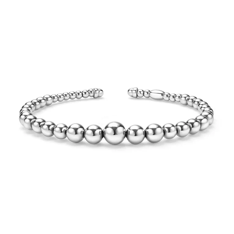LAGOS Sterling Silver Caviar Bubbly Beaded Cuff Bracelet