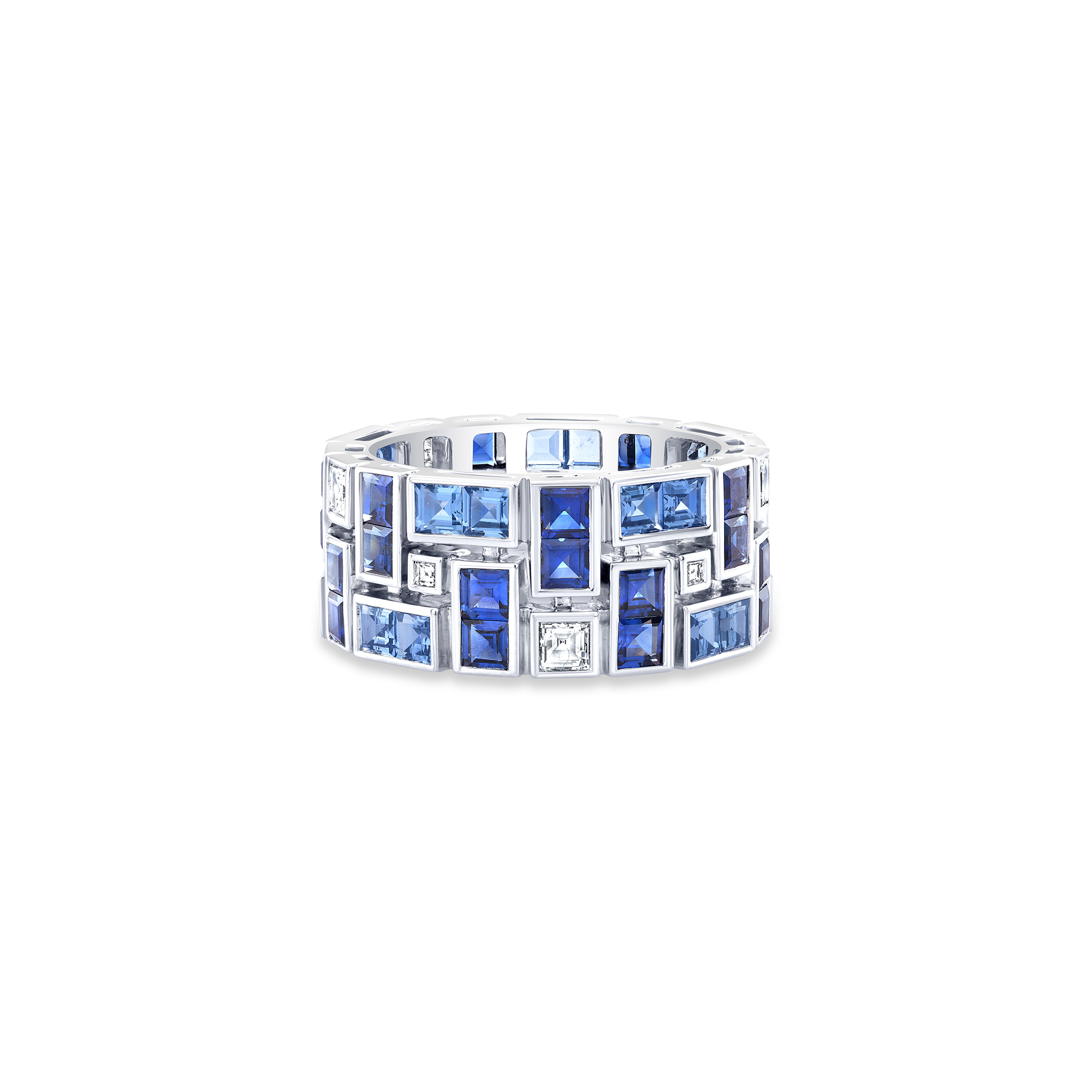 Robert Procop Platinum Masterpiece Blue Sapphire and Diamond Eternity Band - 55406