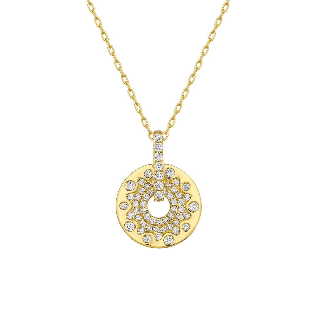 14K Yellow Gold Diamond Necklace