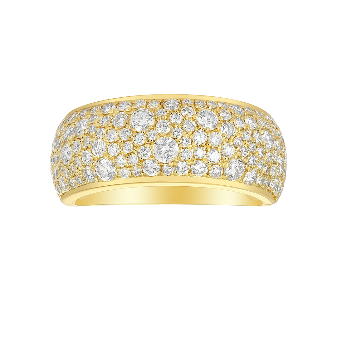 14K Yellow Gold Diamond Band