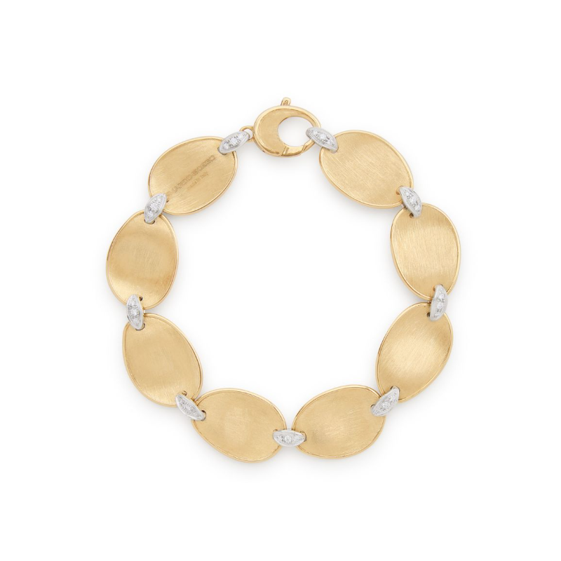Marco Bicego 18K Yellow and White Gold Lunaria Diamond Bracelet