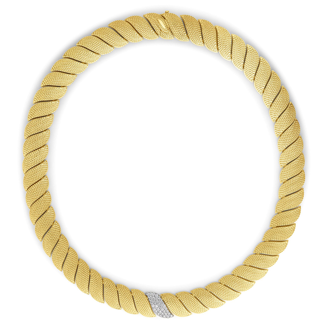 Roberto Coin 18K Yellow and White Gold San Marco Diamond Necklace - 8883770AJ16X