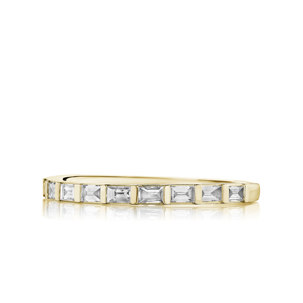 Henri Daussi 18k Yellow Gold Diamond Band
