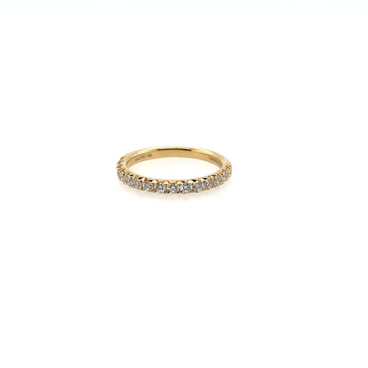 Henri Daussi 18K Yellow Gold Diamond Band
