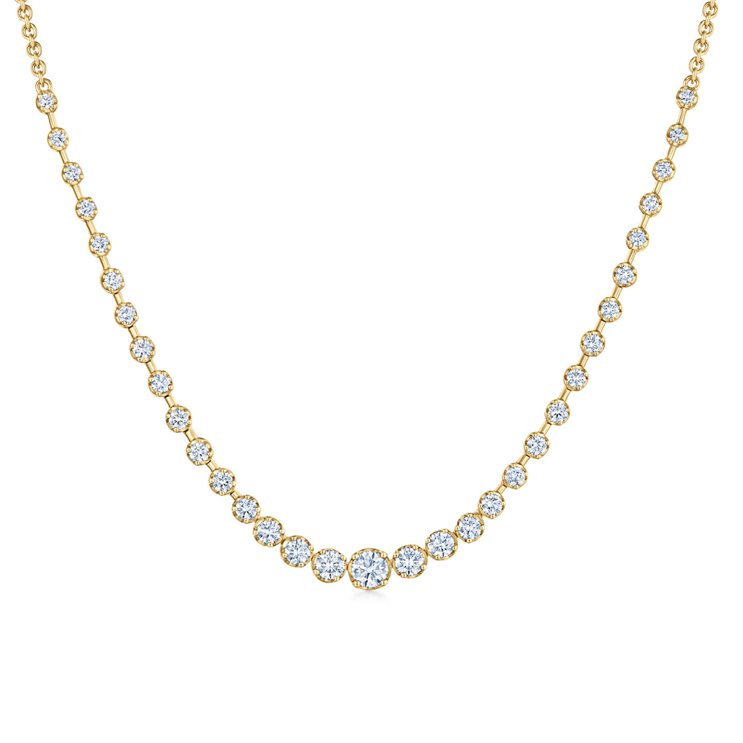 Kwiat 18K Yellow Gold Starry Night Diamond Line Necklace