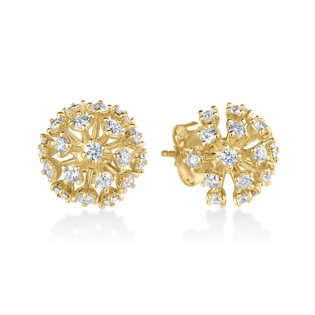 Roberto Coin 18K Yellow Gold Diamond Dandelion Earrings