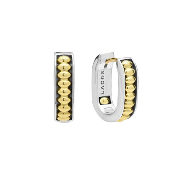 LAGOS Sterling Silver and 18K Yellow Gold Hoop Earrings