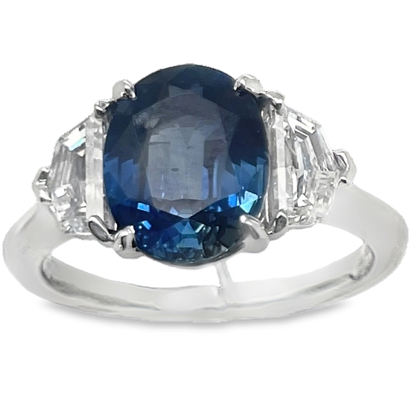 Piranesi Platinum Sapphire and Diamond Three-Stone Ring - R2046-333