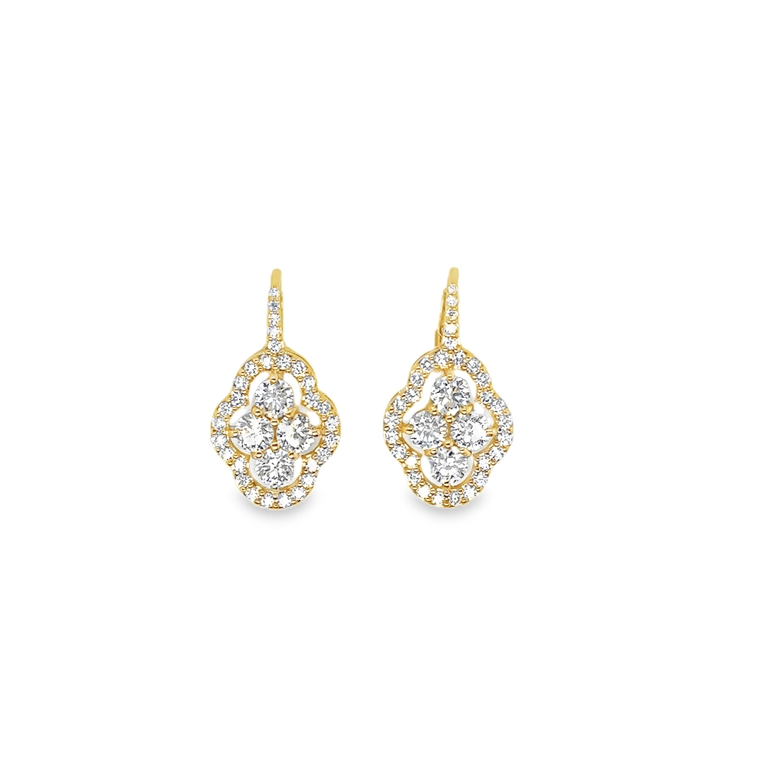 Piranesi 18K Yellow Gold Diamond Wire Earrings