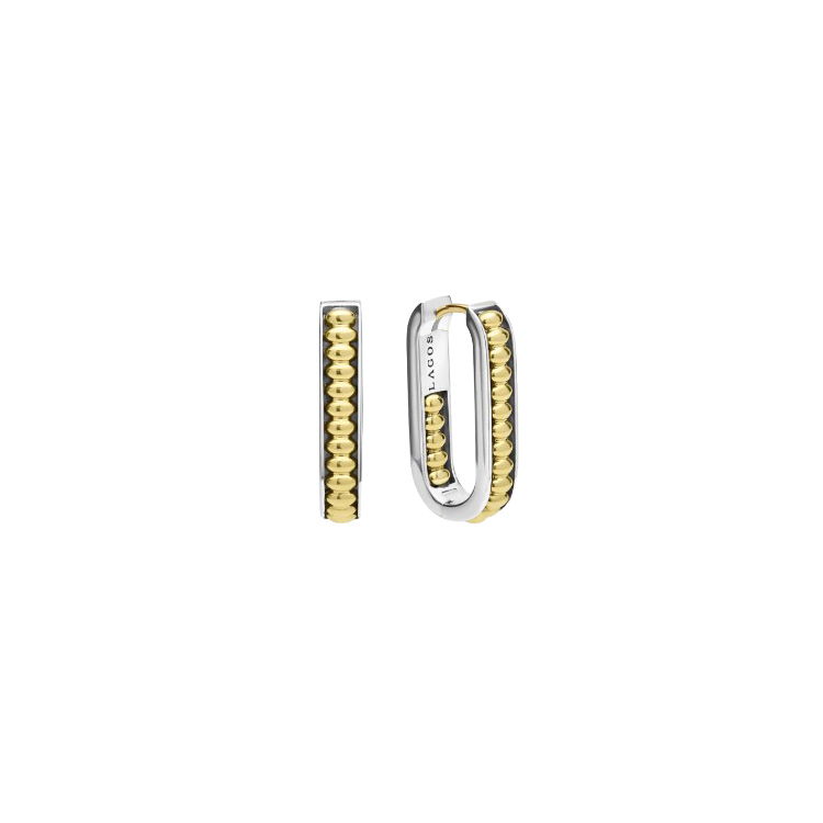 LAGOS Sterling Silver and 18K Yellow Gold Hoop Earrings
