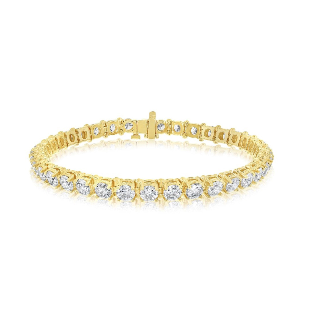 14K Yellow Gold Diamond Tennis Bracelet