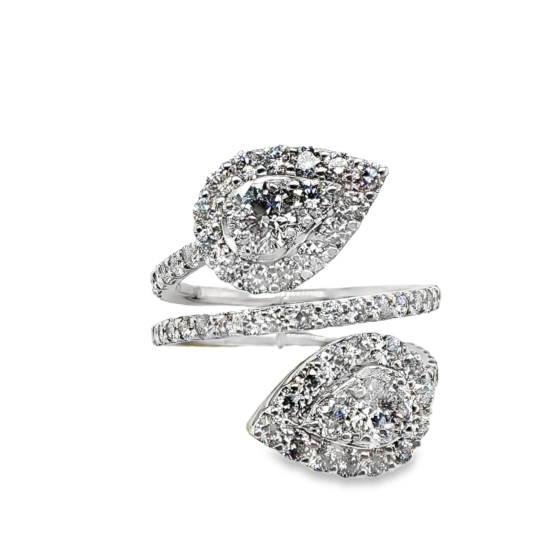 14K White Gold Diamond Wrap Ring