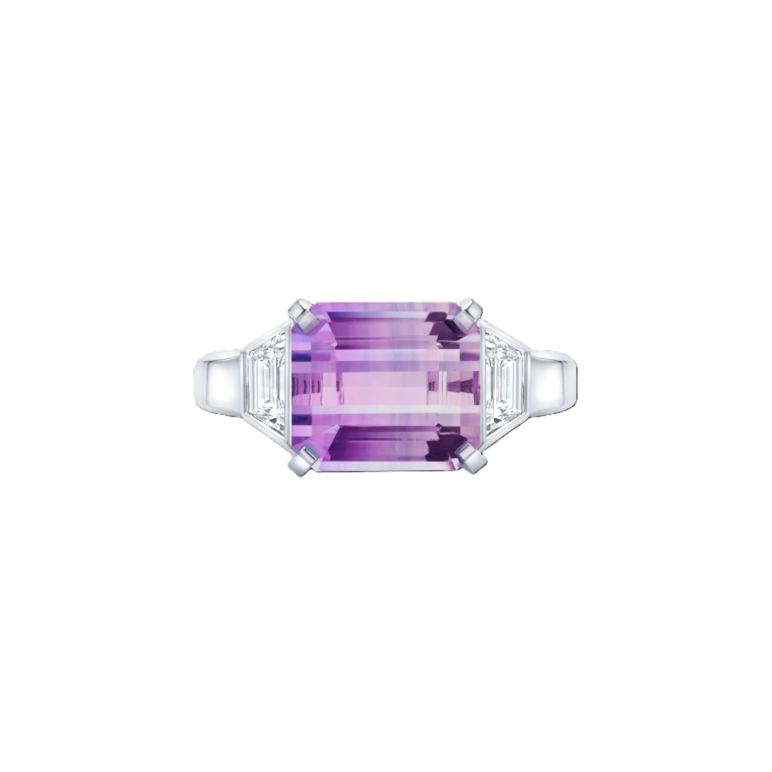 Platinum Sapphire Diamond Ring - 51537