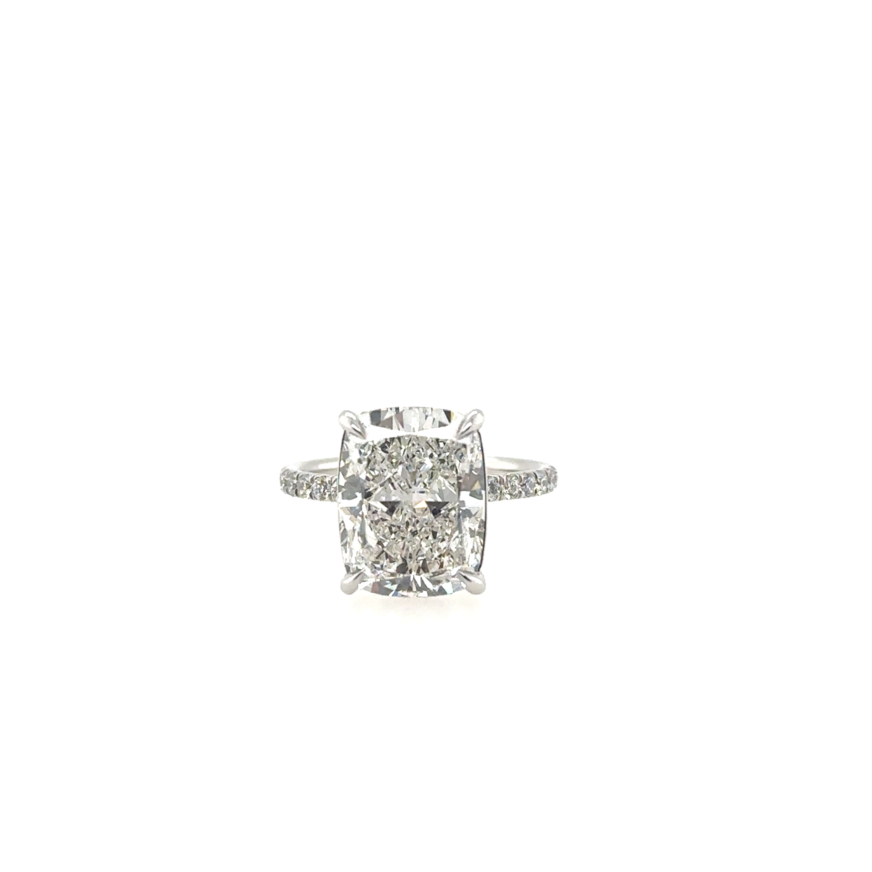 14K White Gold Diamond Engagement Ring - INJ327515