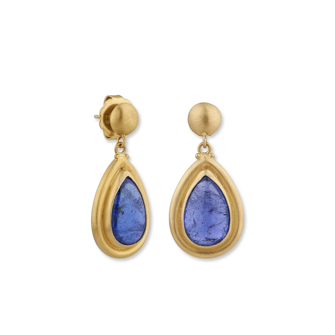 Lika Behar 22K Yellow Gold Tanzanite Earrings