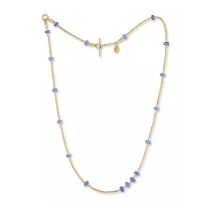Lika Behar 22K Yellow Gold Tanzanite Bead Necklace