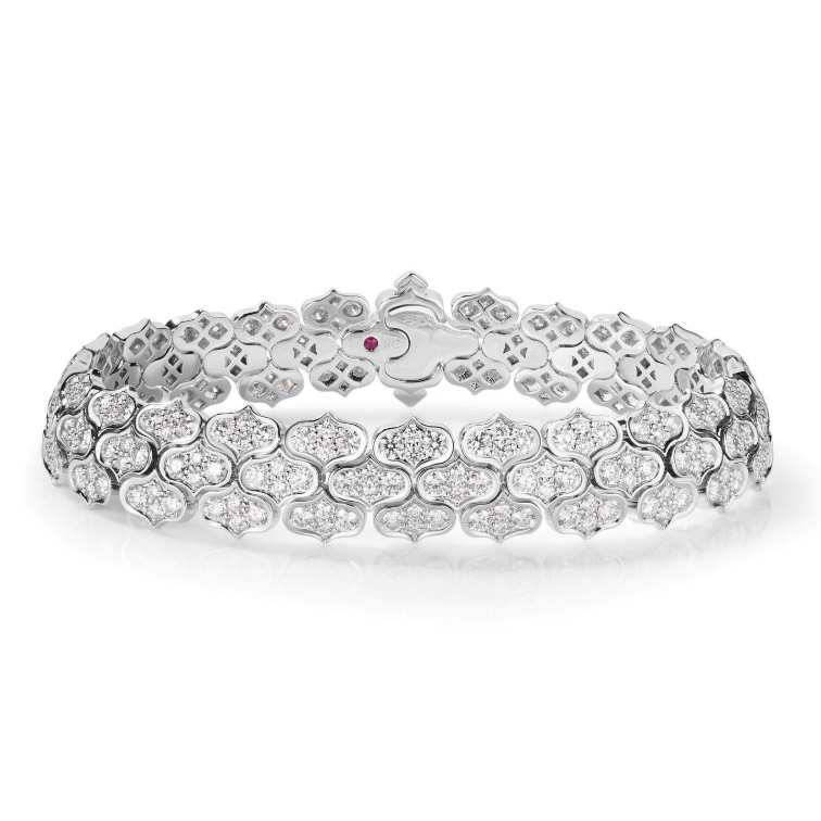 Roberto Coin 18K White Gold Cobra Diamond Bracelet - 8883629AWLBX
