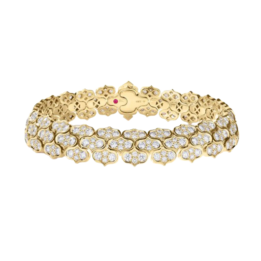 Roberto Coin 18K Yellow Gold Diamond Cobra Bracelet itemprop=