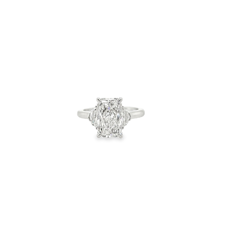 Platinum Three Stone Diamond Ring - JSM718 214223