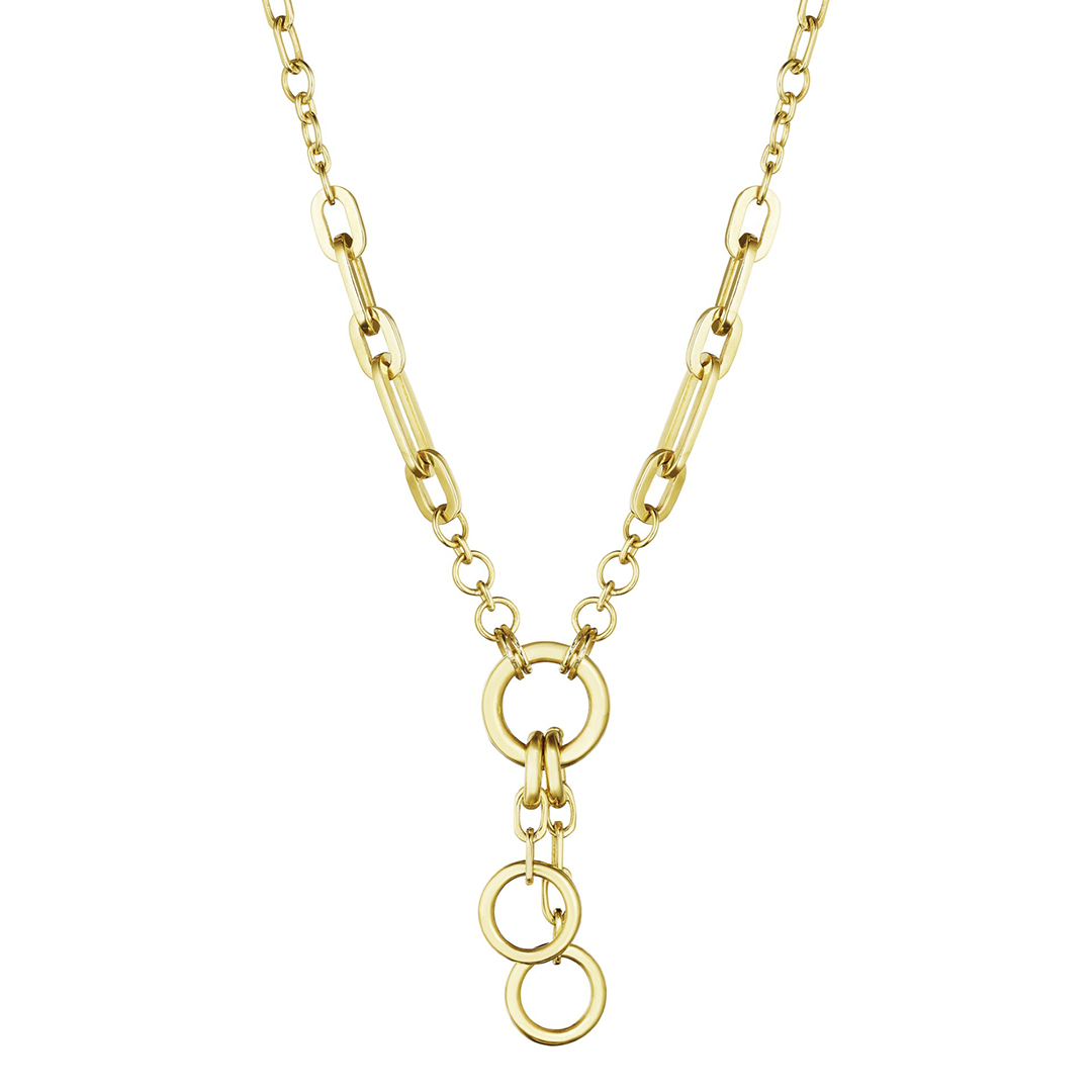 Penny Preville 18K Yellow Gold Circle Link Necklace