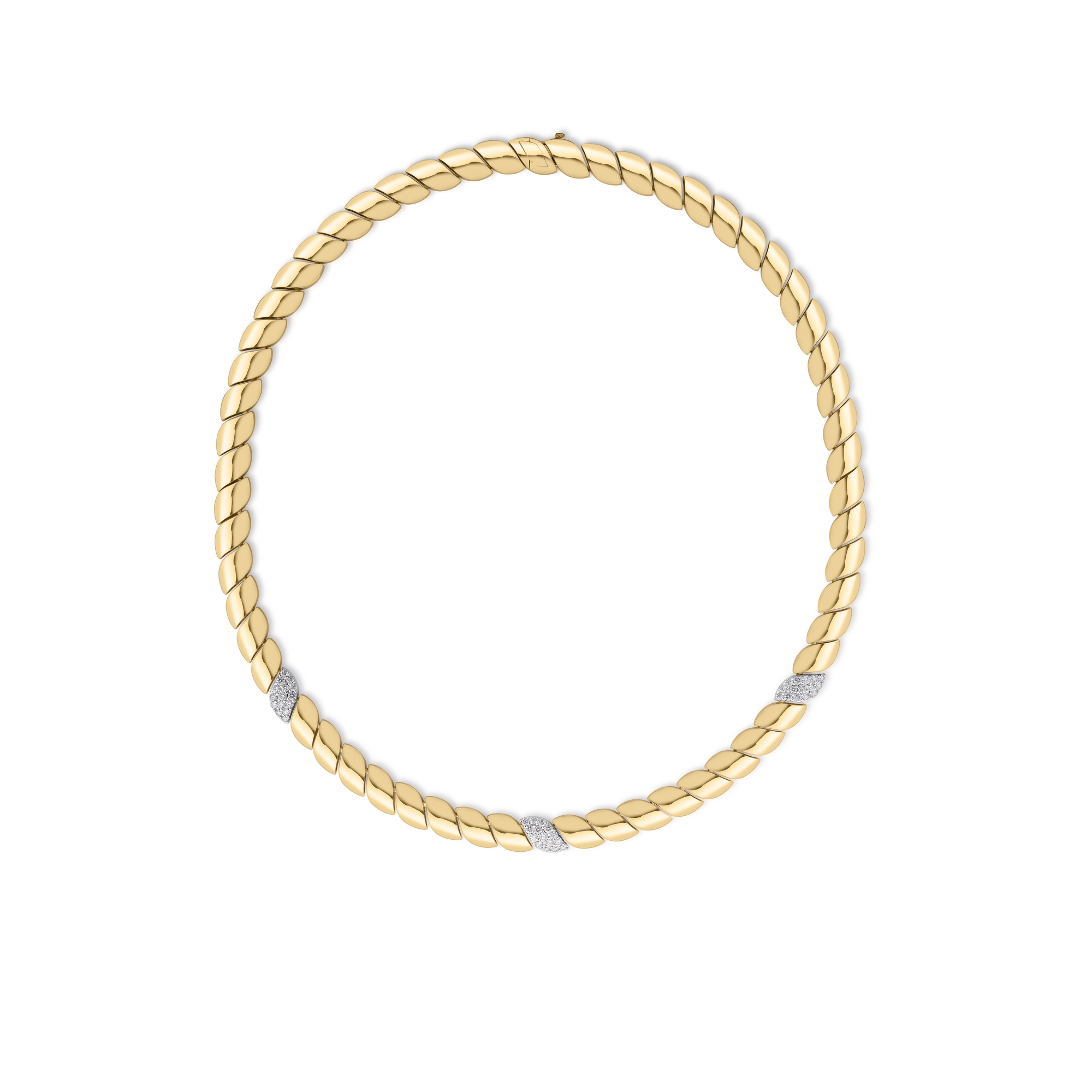 Roberto Coin 18K Yellow Gold Diamond Collar Necklace