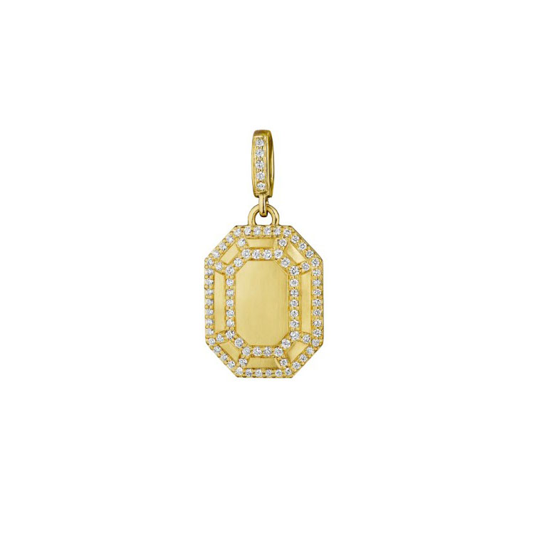 Penny Preville 18K Yellow Gold Diamond Emerald Shape Enhancer