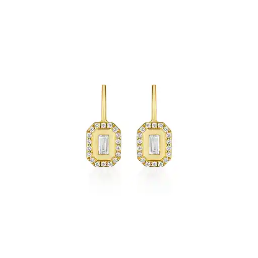 Penny Preville 18K Yellow Gold Diamond Hoop Earrings