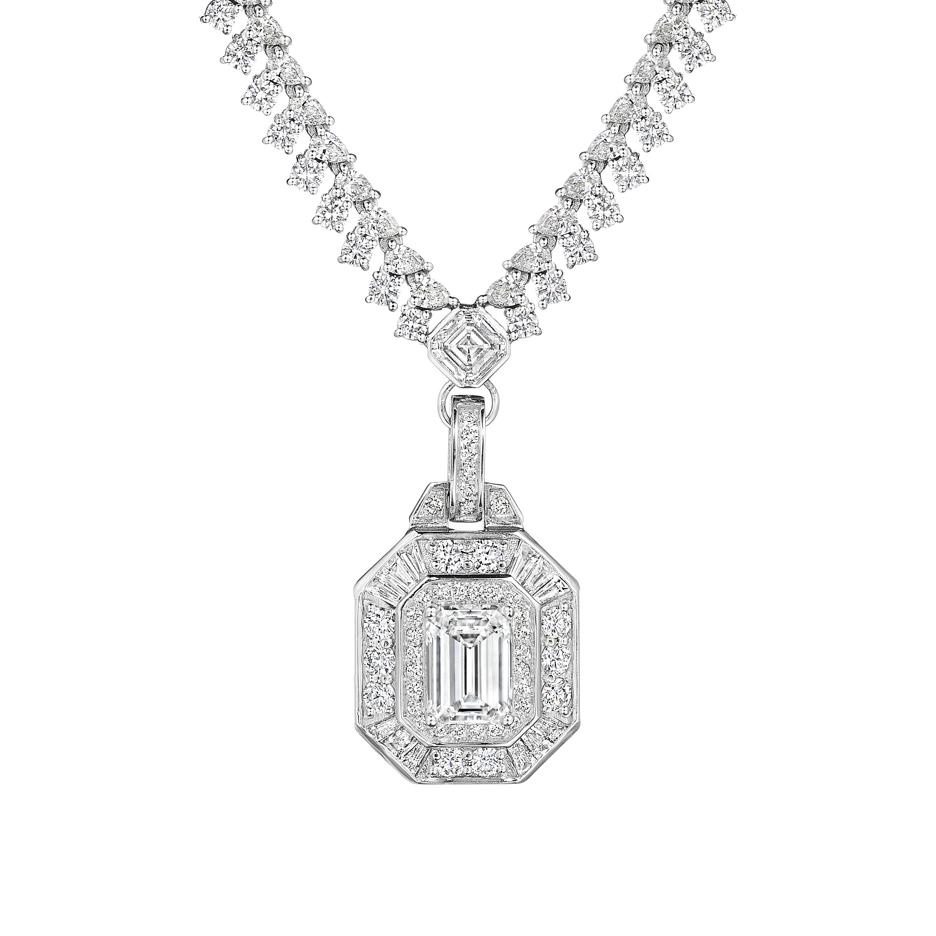 Penny Preville 18K White Gold Diamond Necklce