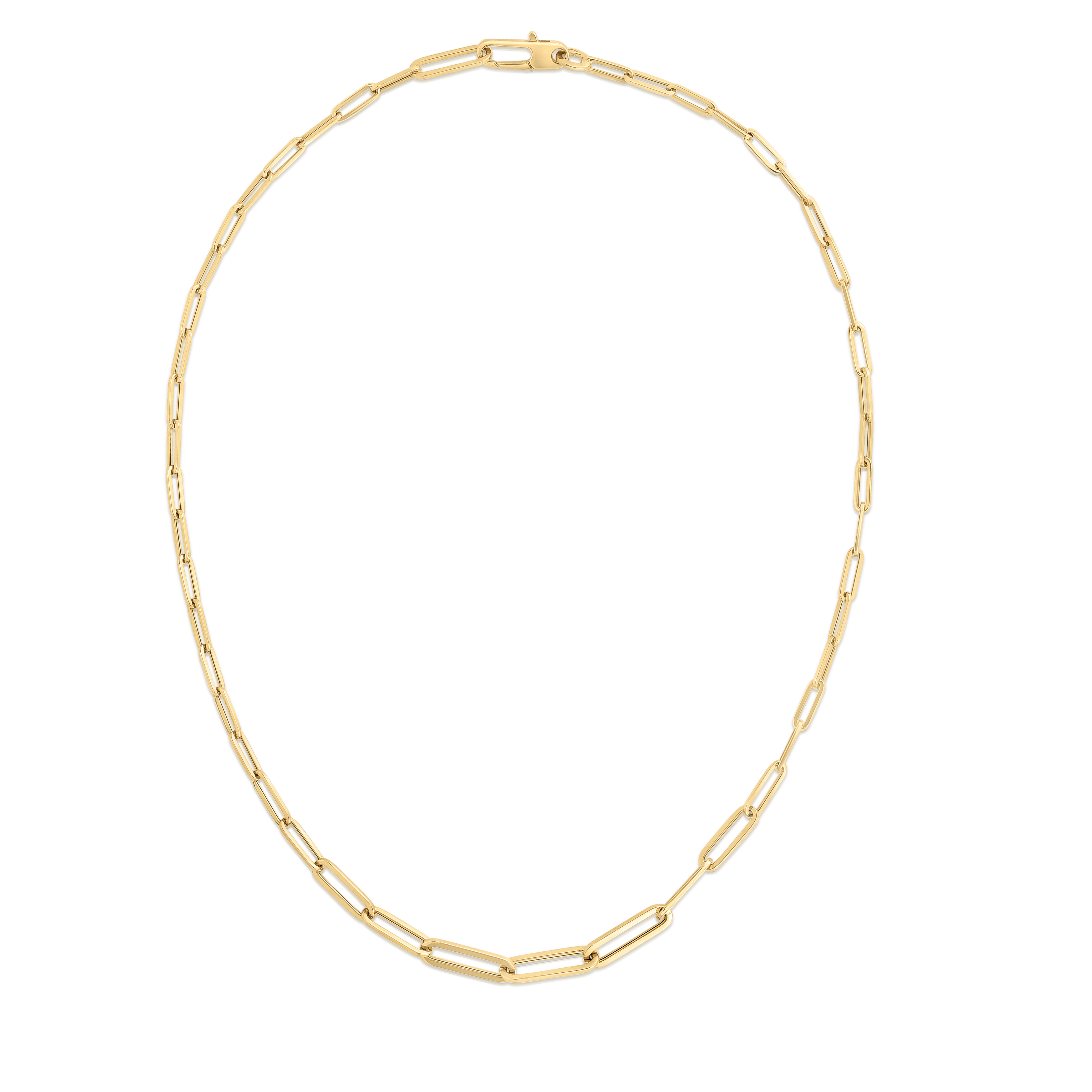 Roberto Coin 18K Yellow Gold Designer Gold Paperclip Necklace