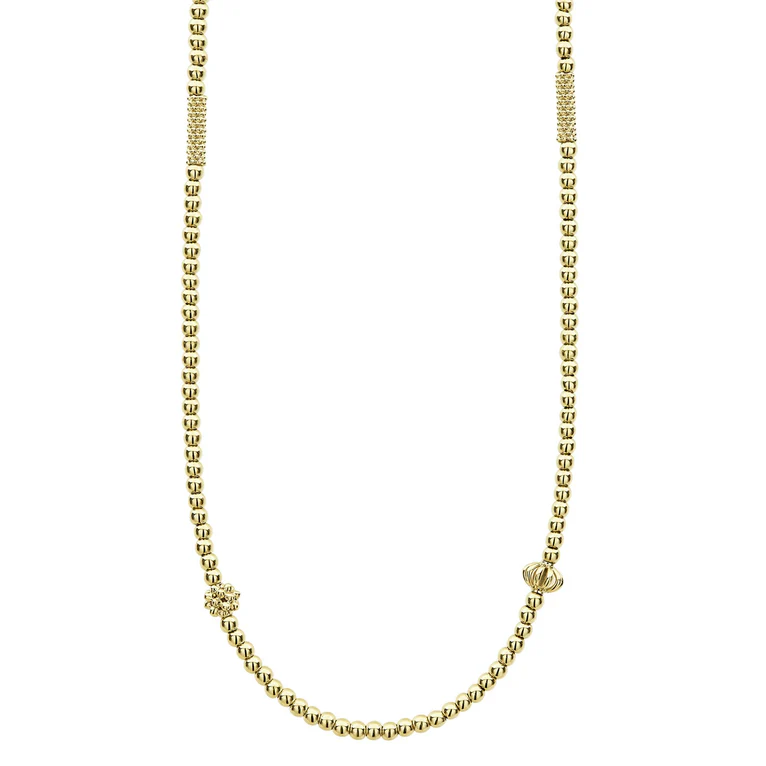 18K Gold Beaded Necklace