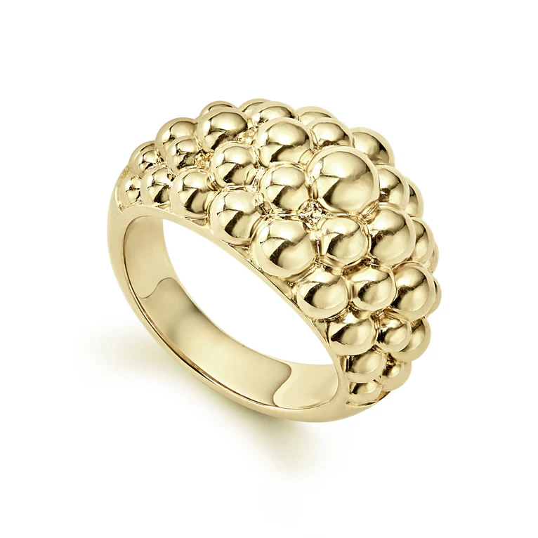 18K Gold Caviar Ring