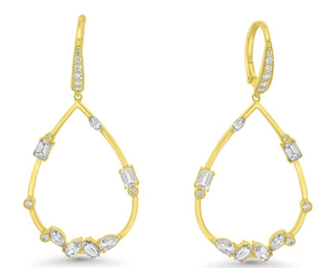 18Y DIAMOND FANCY SHAPE EARRINGS