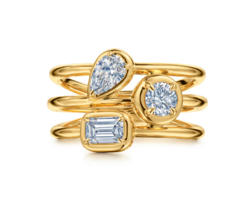 Kwiat 18K Yellow Gold Starry Night Three Row Ring