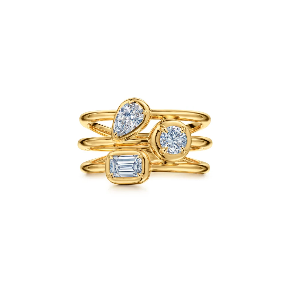 Kwiat 18K Yellow Gold Starry Night Three Row Ring