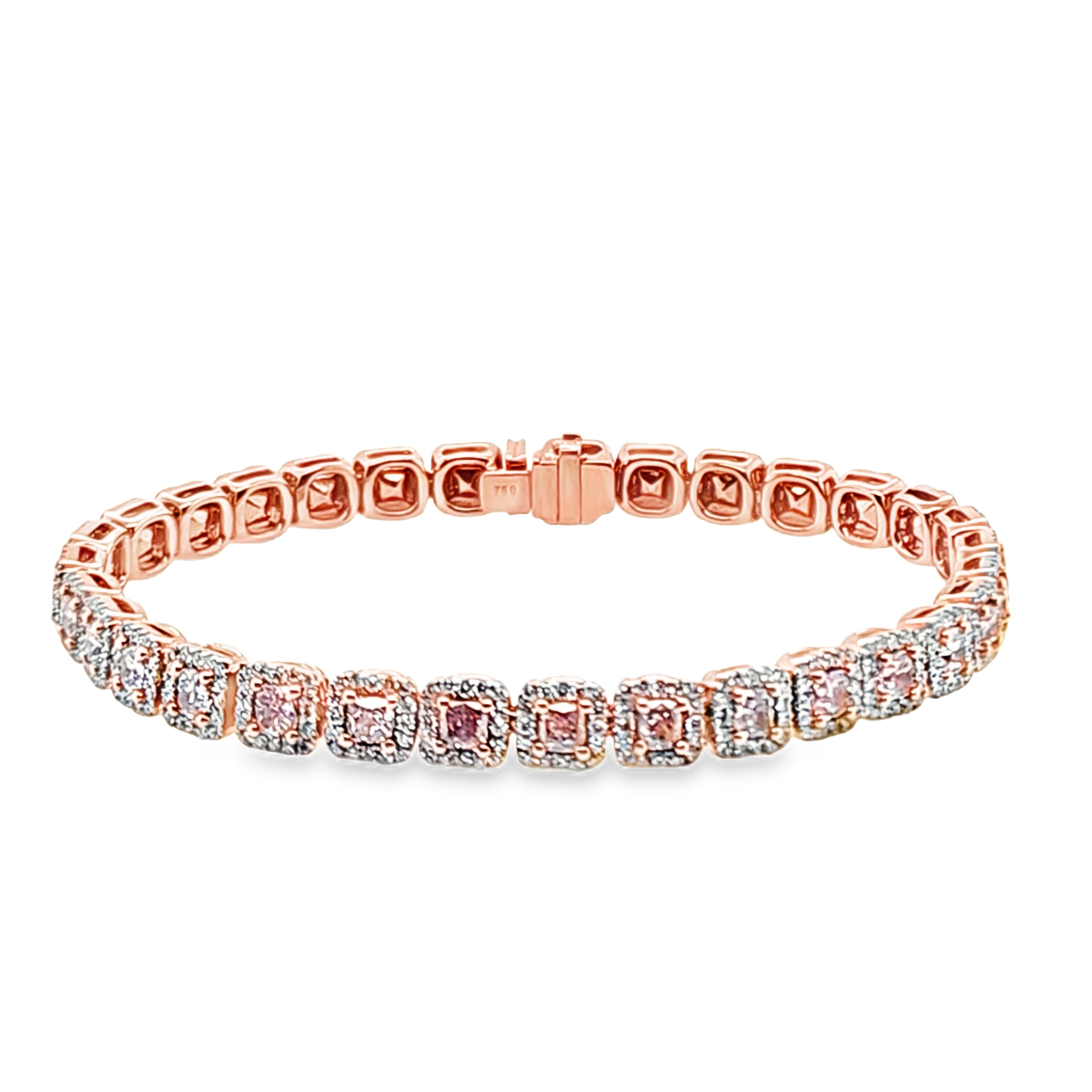 18K Rose Gold Diamond Bracelet - 10332